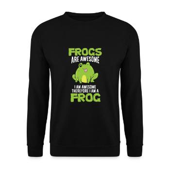 Cadeau pour grenouille Je suis Une grenouille - Sweat-shirt Unisexe - noir - Devant - Alina (178cm) & Michal (187cm)