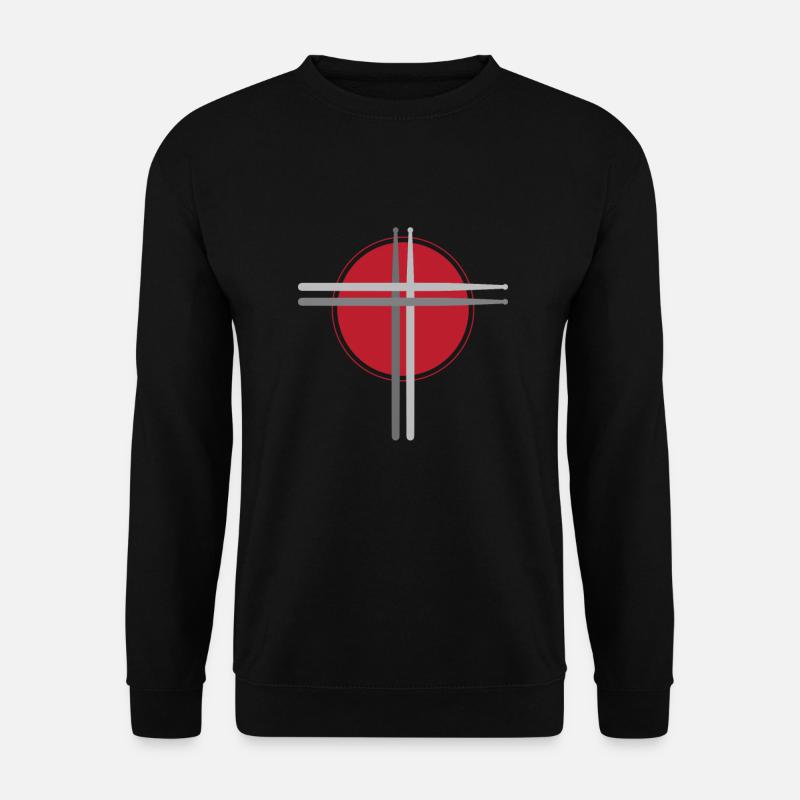 Drumsticks Kreuz Drummer Drums - Unisex Sweatshirt - black