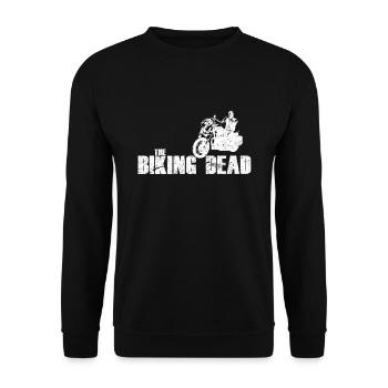 The Biking Dead: For Real Motorcycle Adventurers - Unisex Sweatshirt - black - Front - Alina (178cm) & Michal (187cm)