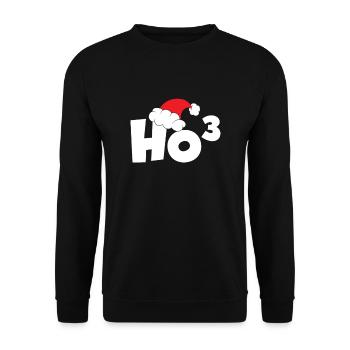 Ho Haute Trois Noël Mathe Ho Ho Ho - Sweat-shirt Unisexe - noir - Devant - Alina (178cm) & Michal (187cm)