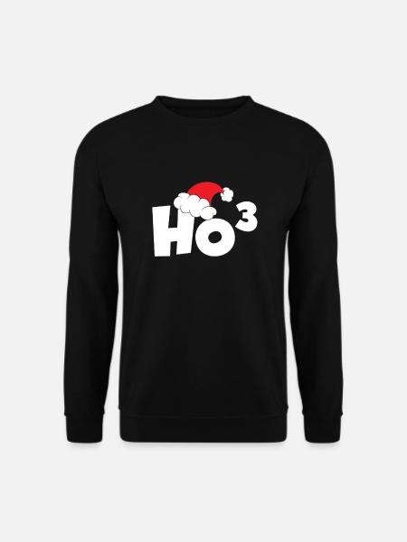 Funny Ho Cubed Christmas Math - Unisex Sweatshirt - black