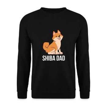 Funny Shiba Inu Father Dog Shiba Inu Papa Funny - Unisex Sweatshirt - black - Front - Alina (178cm) & Michal (187cm)