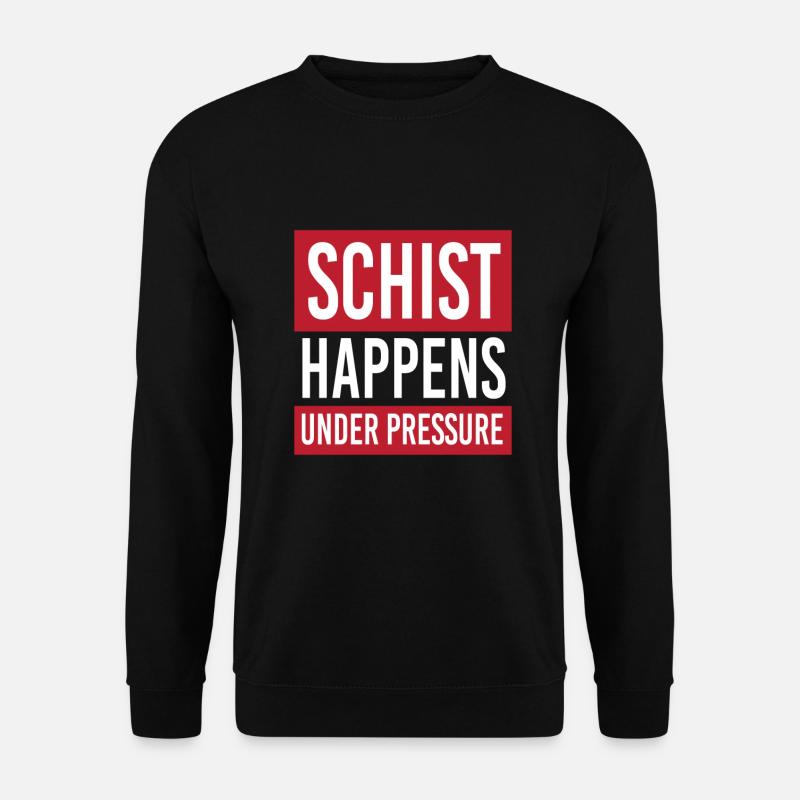 Schist Happens Geology Steine Sammeln - Unisex Pullover - Schwarz