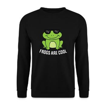 Frogs Are Cool Gift For Frog Lover Funny Frogs - Unisex Sweatshirt - black - Front - Alina (178cm) & Michal (187cm)