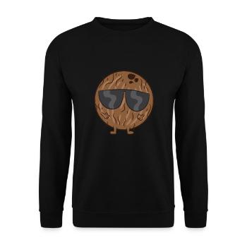 Funny Coconut Halloween Costume Coconut With - Unisex Sweatshirt - black - Front - Alina (178cm) & Michal (187cm)