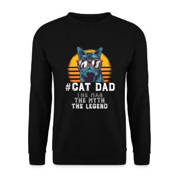 Conception de papa de chat pour un amoureux des chats - Sweat-shirt Unisexe - noir - Devant - Alina (178cm) & Michal (187cm)