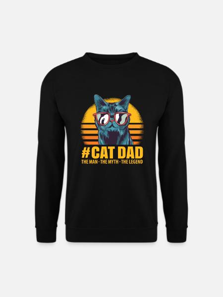 Cat Dad Design für einen Katzenliebhaber - Unisex Pullover - Schwarz