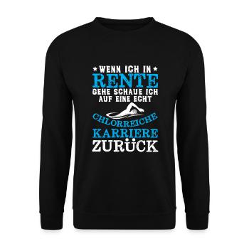 Rettungsschwimmer,schwimmlehrer,Schwimmbad Designs - Unisex Pullover - Schwarz - Vorne - Alina (178cm) & Michal (187cm)