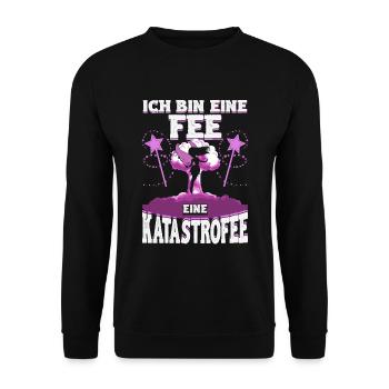 Katastrofee – Chaos mit Feenstaub und Charme - Unisex Pullover - Schwarz - Vorne - Alina (178cm) & Michal (187cm)