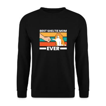 Meilleur Sheltie Mama Sheepdog Mama Shelties - Sweat-shirt Unisexe - noir - Devant - Alina (178cm) & Michal (187cm)