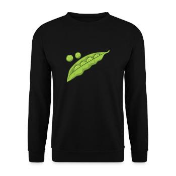 Funny Peas Vegetable Gift Peas Costume - Unisex Sweatshirt - black - Front - Alina (178cm) & Michal (187cm)
