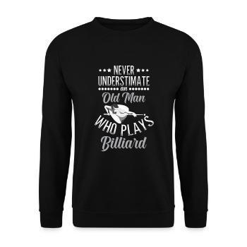 Pool Billard Kö Snooker Zubehör Spieler Kreide - Unisex Pullover - Schwarz - Vorne - Alina (178cm) & Michal (187cm)