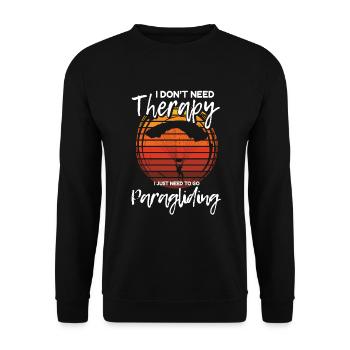 Paragliding paraglider paraglider paraglider - Unisex Sweatshirt - black - Front - Alina (178cm) & Michal (187cm)