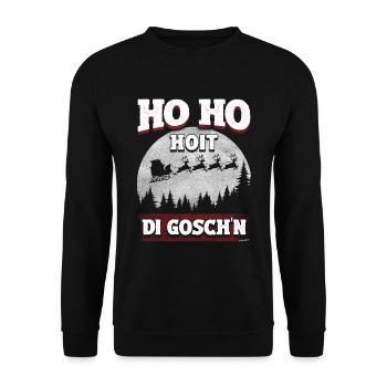 Ho Ho Hoit di Goschn – Design de Noël amusant - Sweat-shirt Unisexe - noir - Devant - Alina (178cm) & Michal (187cm)