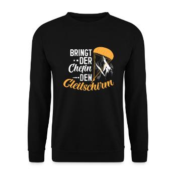 Paragliding Gleitschirm Paragleiter Paraglider - Unisex Pullover - Schwarz - Vorne - Alina (178cm) & Michal (187cm)