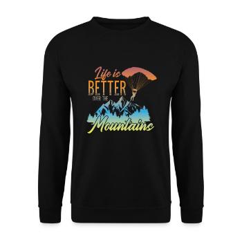 Paragliding paraglider paraglider paraglider - Unisex Sweatshirt - black - Front - Alina (178cm) & Michal (187cm)