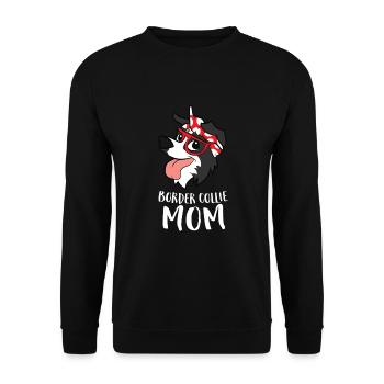 Border Collie Chien Mama Border Collie Mamma - Sweat-shirt Unisexe - noir - Devant - Alina (178cm) & Michal (187cm)