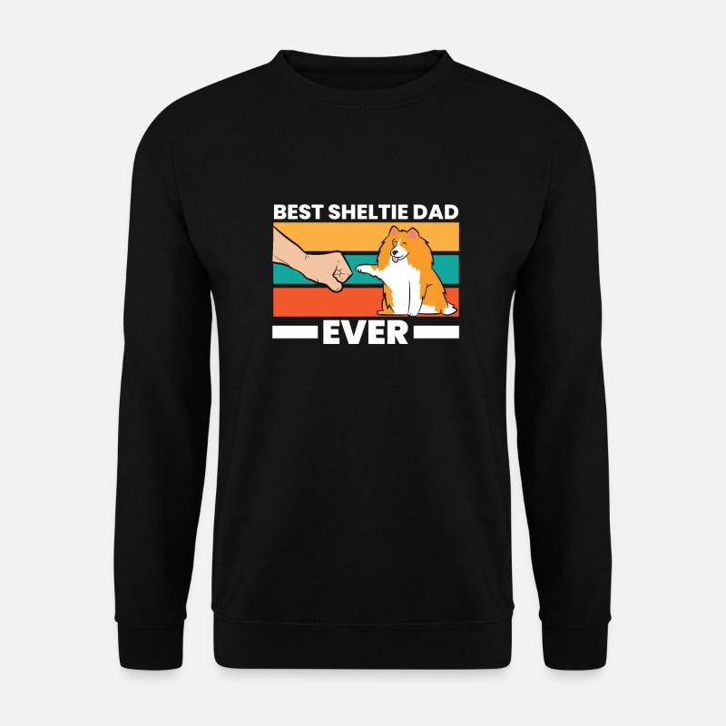Beste Sheltie Dad Ever Sheepdog Papa Shelties - Unisex Pullover - Schwarz