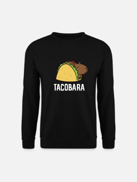 Capybara Gift Kids Tacobara Funny Capybara Tacos - Unisex Sweatshirt - black