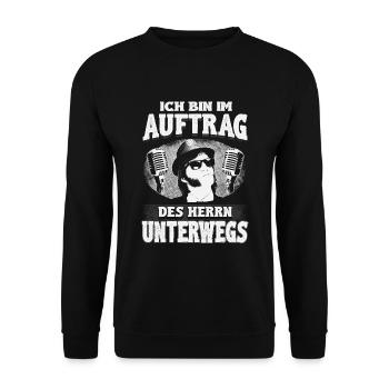 Legendärer Blues-Mission – Im Auftrag des Herrn - Unisex Pullover - Schwarz - Vorne - Alina (178cm) & Michal (187cm)