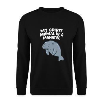 Seekühe Sind Meine Lieblingstiere - Unisex Pullover - Schwarz - Vorne - Alina (178cm) & Michal (187cm)