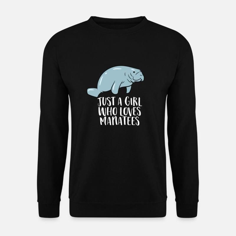 Nur Ein Mädchen Das Seekühe Liebt - Unisex Pullover - Schwarz