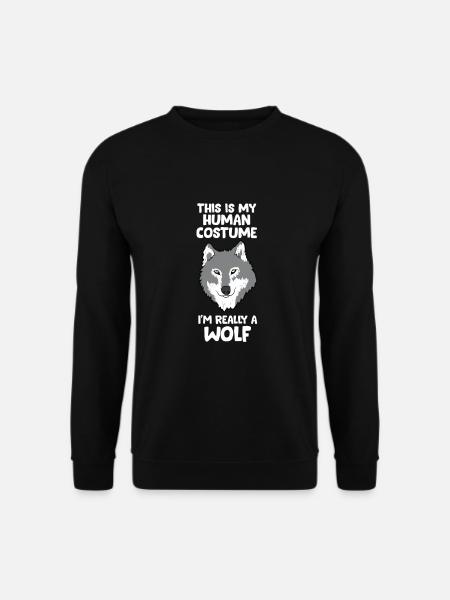 Wolf Geschenk Kinder Ich Bin Wirklich Ein Wolf - Unisex Pullover - Schwarz