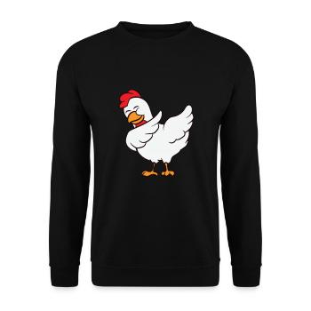 Poulet de dabbing enfants élevage de poulets Dabbing Farmer - Sweat-shirt Unisexe - noir - Devant - Alina (178cm) & Michal (187cm)