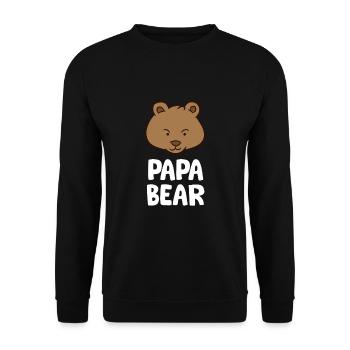Drôle papa bear garçon papa ours Mignon - Sweat-shirt Unisexe - noir - Devant - Alina (178cm) & Michal (187cm)