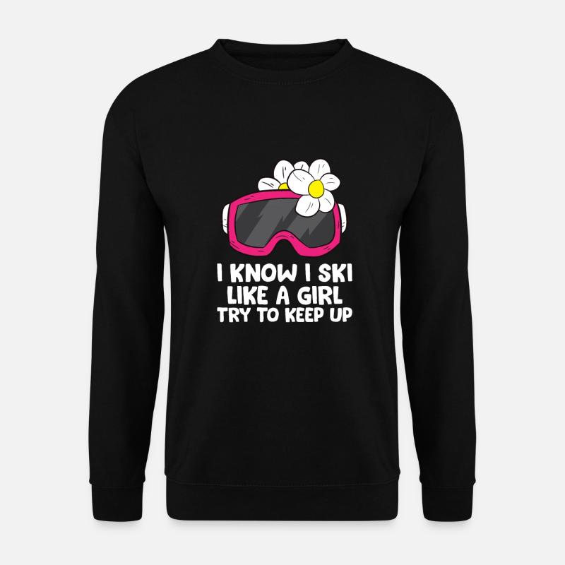 Ski Mädchen Skibrille Frauen Skifahrer Snowboard - Unisex Pullover - Schwarz