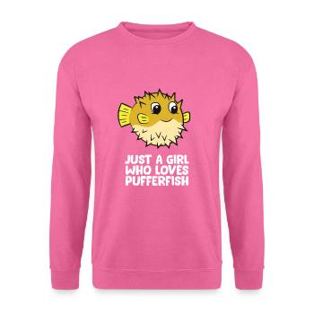 Poisson à boule fille cadeau mer Océan Blobfish - Sweat-shirt Unisexe - rose - Devant