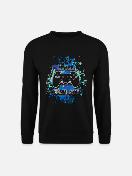 Level Complete Gamers Game Gaming - Unisex Pullover - Schwarz