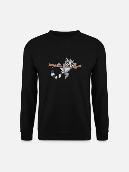 Süßes Lemuren Baby Tier Lemur - Unisex Pullover - Schwarz