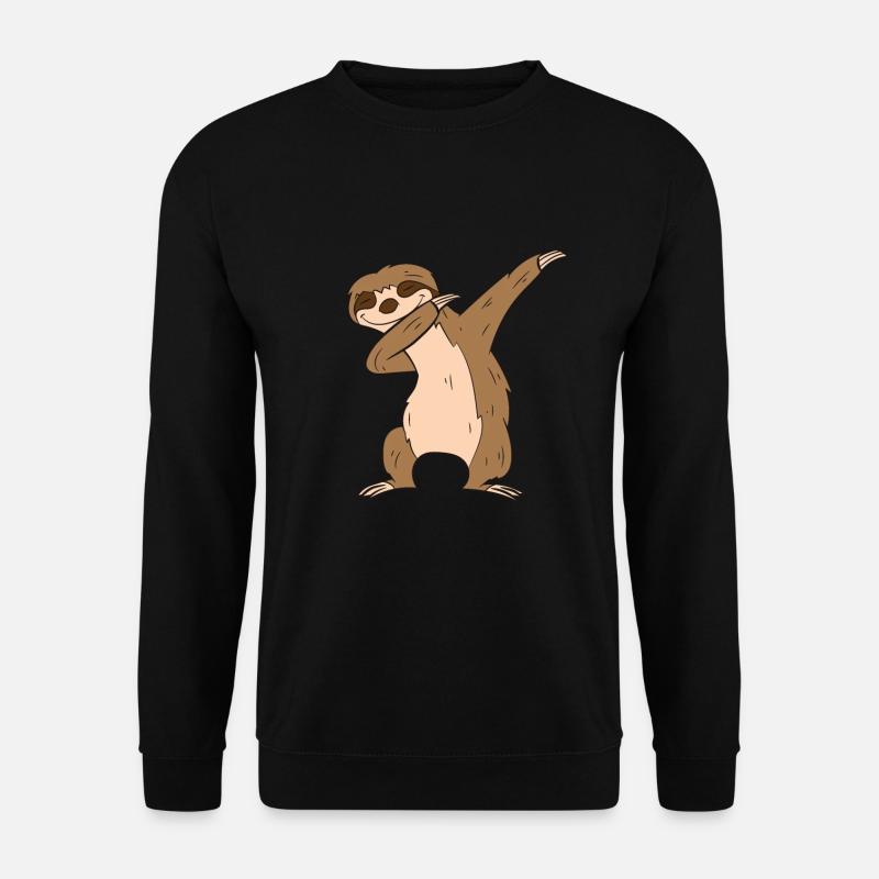 Dabbing Faultier Süßes Dabbendes Faultier - Unisex Pullover - Schwarz
