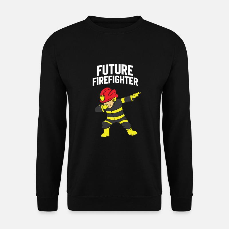 Future Firefighter Dabbing Firefighter Kids - Unisex Sweatshirt - black