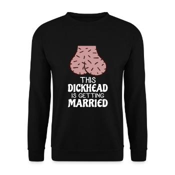 This Dickhead is getting Married - Unisex Sweatshirt - black - Front - Alina (178cm) & Michal (187cm)