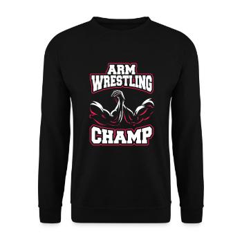 ARM WRESTLING CHAMP - Sweat-shirt Unisexe - noir - Devant - Alina (178cm) & Michal (187cm)
