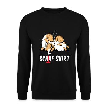 Sleep shirt sheep sheep pajamas lamb - Unisex Sweatshirt - black - Front - Alina (178cm) & Michal (187cm)