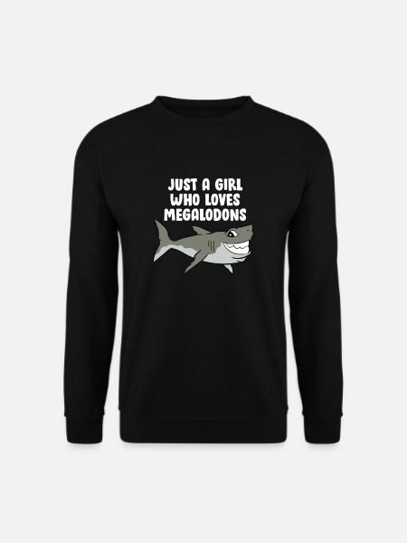 Just a Girl Who Loves Megalodons Kids Cartoon - Unisex Pullover - Schwarz