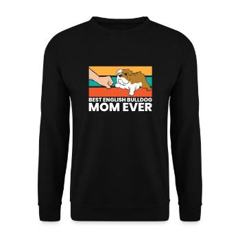 Best English Bulldog Mom Ever Cute Bulldog - Unisex Sweatshirt - black - Front - Alina (178cm) & Michal (187cm)