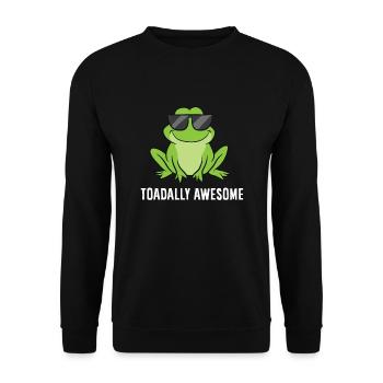 Frog Lover Gift Toadally Awesome Love Frogs - Unisex Sweatshirt - black - Front - Alina (178cm) & Michal (187cm)