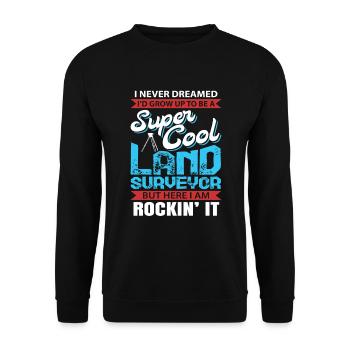 Cadeau d'arpenteur super cool - Sweat-shirt Unisexe - noir - Devant - Alina (178cm) & Michal (187cm)