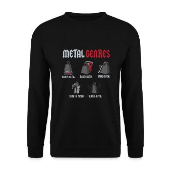 Metal Genres Rock Music Rock Hardrock - Unisex Sweatshirt - black - Front - Alina (178cm) & Michal (187cm)