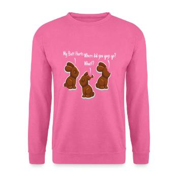 Chocolate Easter Easter Rabbit - Unisex Sweatshirt - pink - Front
