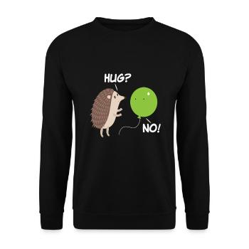 Igel Ballon Süß Niedlich Herbst - Unisex Pullover - Schwarz - Vorne - Alina (178cm) & Michal (187cm)