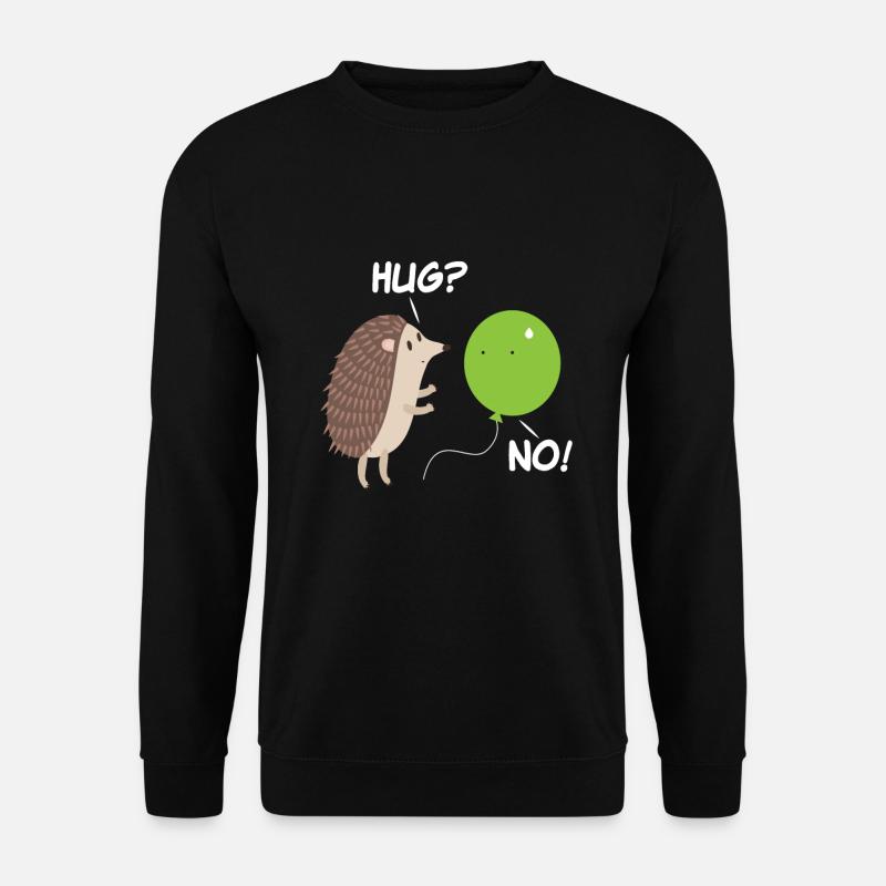 Igel Ballon Süß Niedlich Herbst - Unisex Pullover - Schwarz