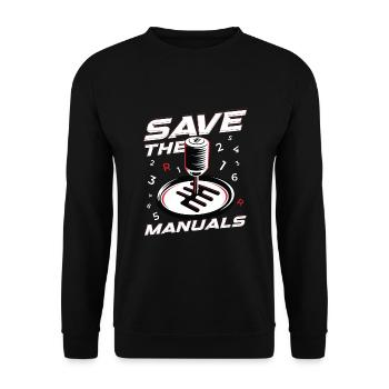 Save The Manuals Auto Tuning Tuner - Sweat-shirt Unisexe - noir - Devant - Alina (178cm) & Michal (187cm)