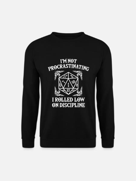 Dungeons D20s Cube DM Procrastination RPG Gamer - Unisex Sweatshirt - black