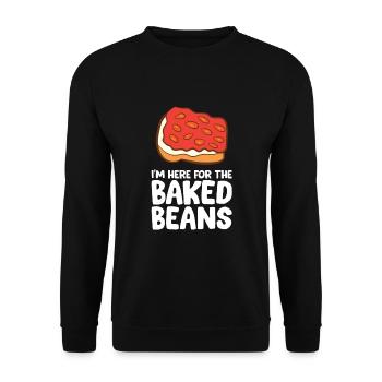 Drôle d’amateur de haricots cuits au four im ici pour le cuit au four - Sweat-shirt Unisexe - noir - Devant - Alina (178cm) & Michal (187cm)