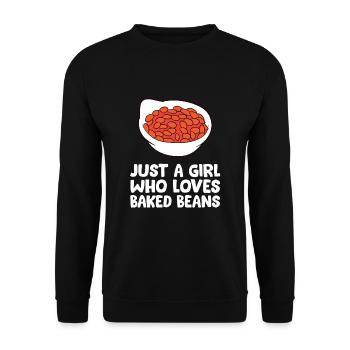 Baked Bean Girl juste une fille qui a cuit des haricots au four - Sweat-shirt Unisexe - noir - Devant - Alina (178cm) & Michal (187cm)